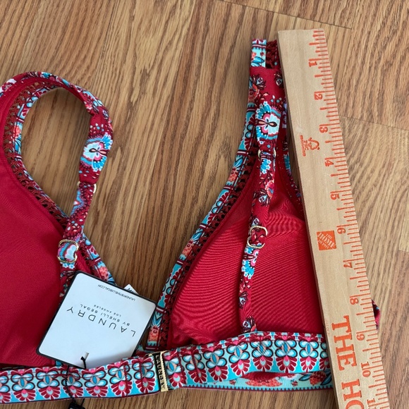 Medallion Pattern Triangle Swim Top - Picture 6 of 7